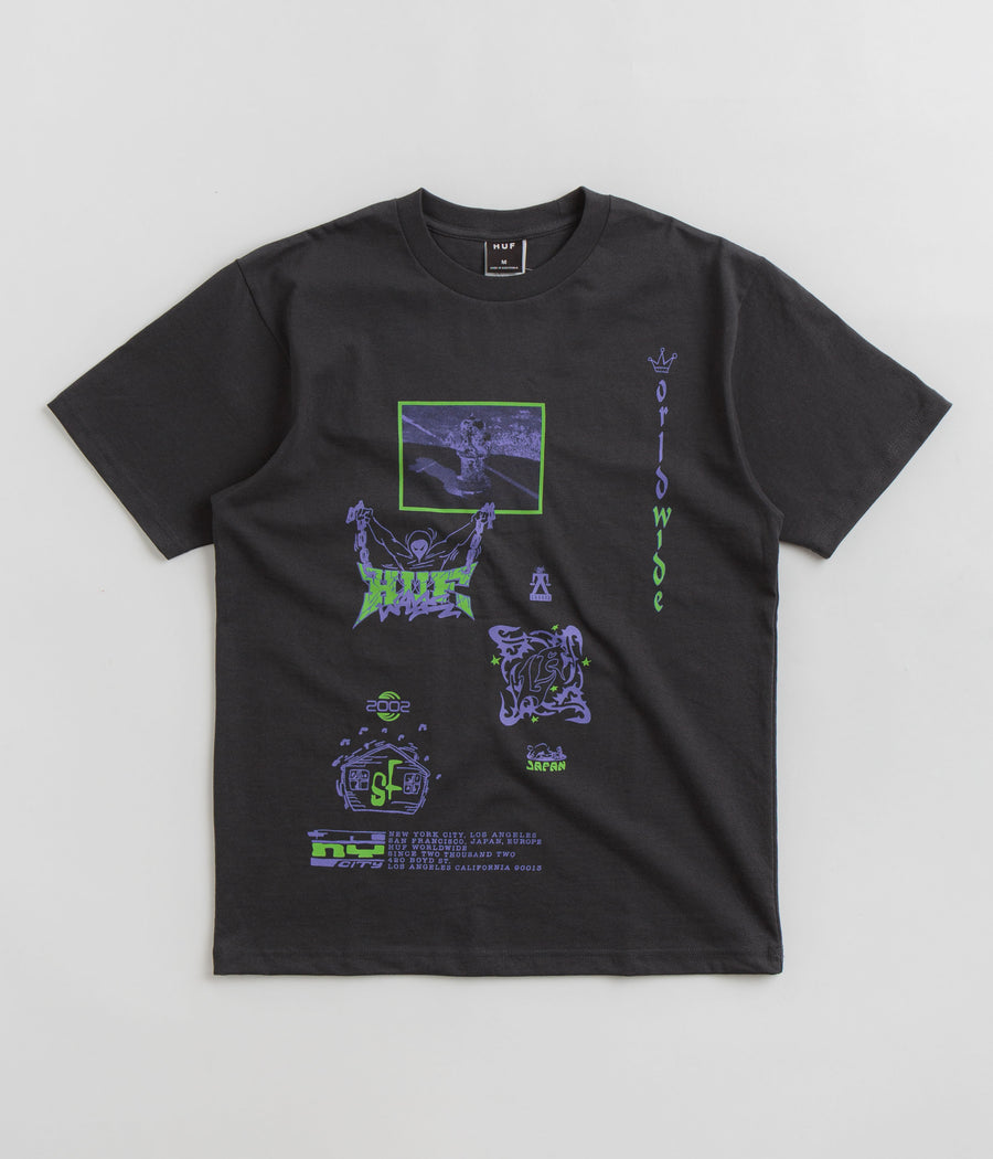 HUF Zine Washed T-Shirt - Washed Black