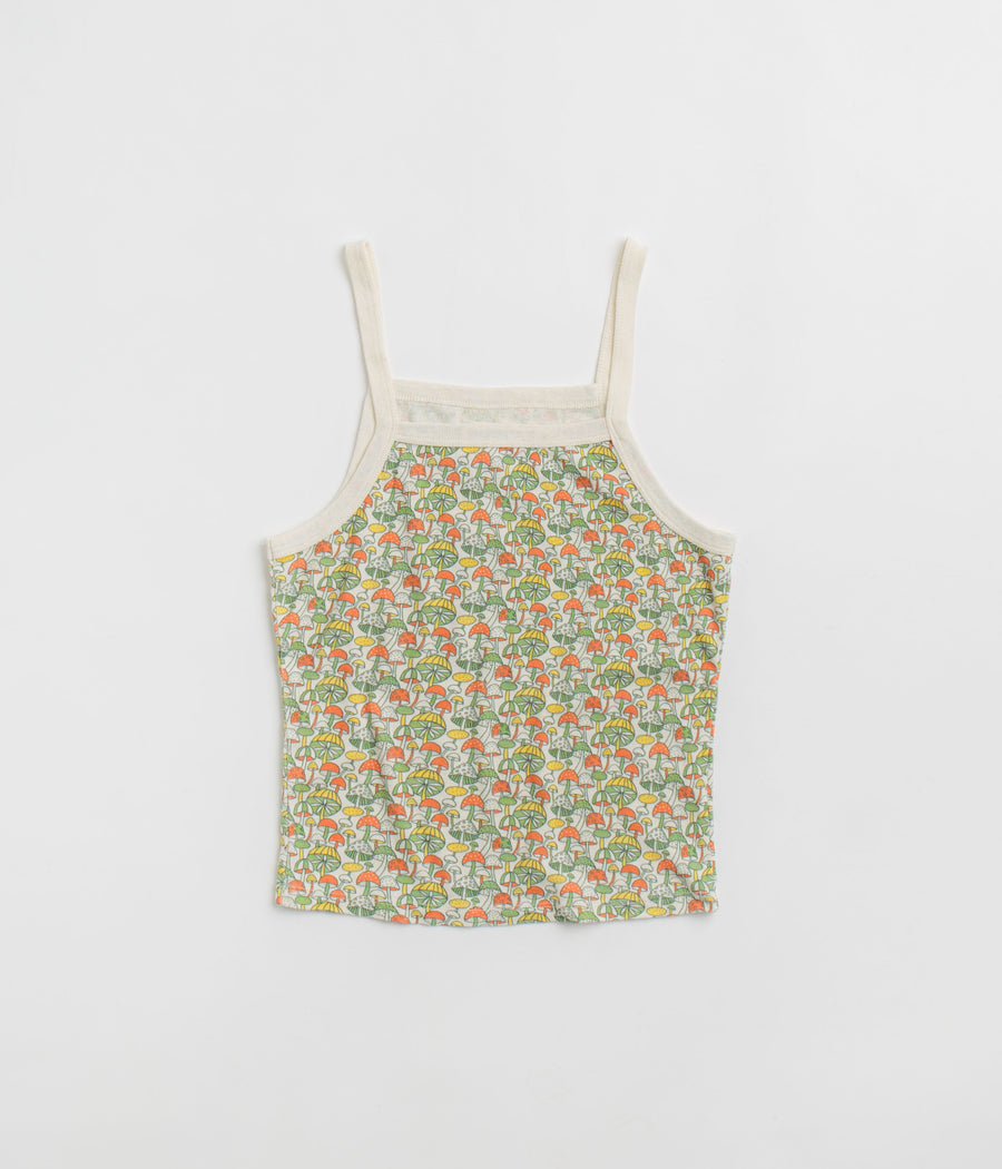 Mollusk Womens Ringer Vest - Green Mushroom